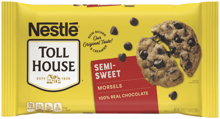 $1.25 for NESTLÉ TOLL HOUSE Semi-Sweet Chocolate Morsels. Offer available at Walmart, Walmart Pickup & Delivery.