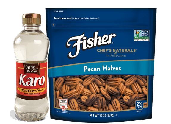 $1.50 for Karo® Corn Syrup and Fisher® Recipe Nuts Combo. Offer available at multiple stores.