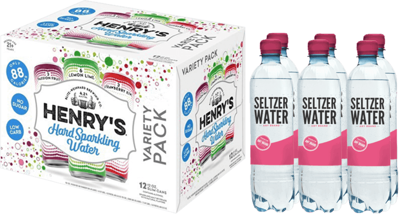 $3.00 for Henry's® Hard Sparkling Water. Offer available at multiple stores.