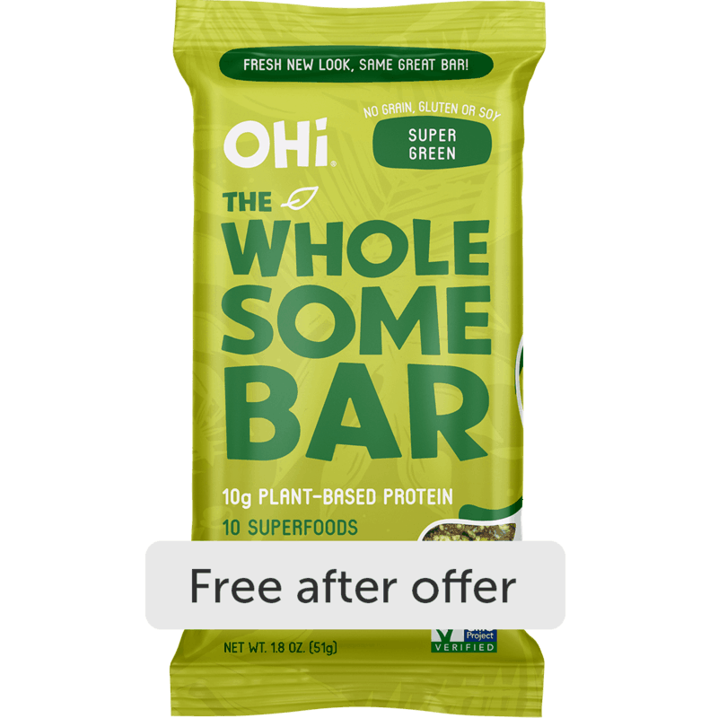 $2.99 for OHi Superfood Bar. Offer available at Whole Foods Market.