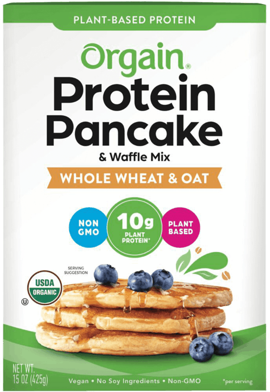 $2.00 for Orgain Organic Plant-Based Protein Pancake & Waffle Mix. Offer available at Harris Teeter, Hannaford.