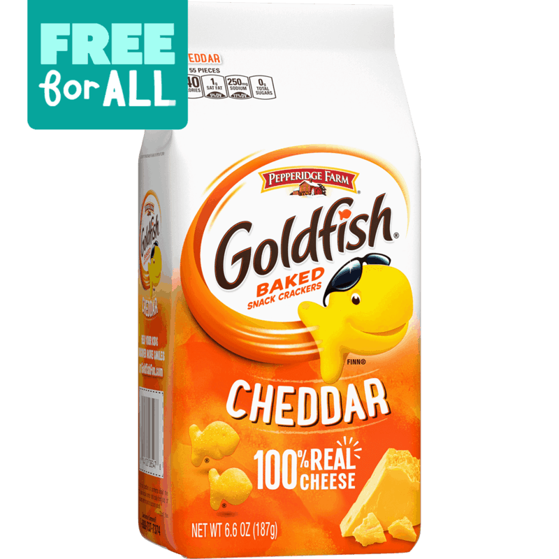 $1.89 for FREE Pepperidge Farms Goldfish Crackers. Offer available at multiple stores.