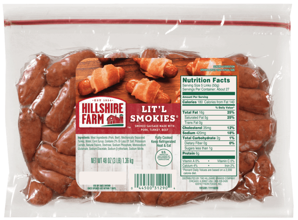 $2.00 for Hillshire Farm Lit'l Smokies® Smoked Sausage. Offer available at Sam&#39;s Club.