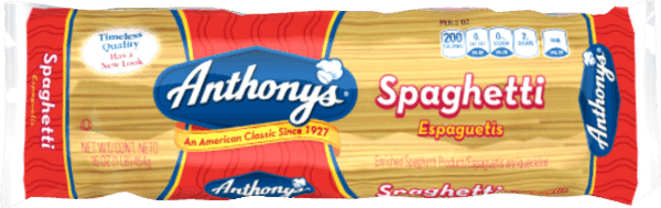 $0.50 for Anthony's® Pasta. Offer available at multiple stores.