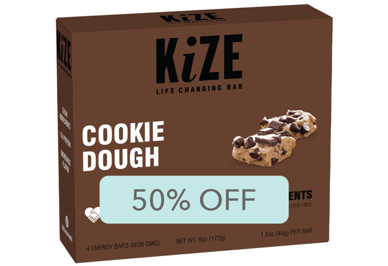 $3.49 for KiZE Bar Multipack. Offer available at Walmart, Walmart Grocery, Walmart Grocery.