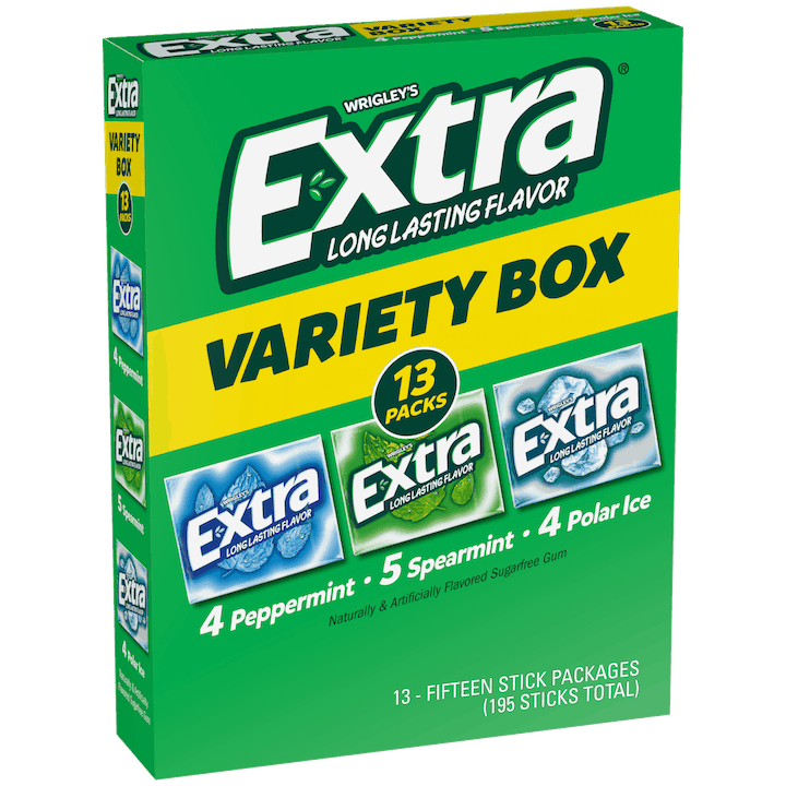 $1.00 for EXTRA® Gum Variety Box. Offer available at Walmart.