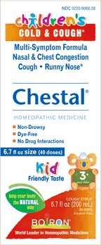 $2.00 for Children's Chestal® Cold & Cough Syrup. Offer available at King Soopers, ShopRite, Hy-Vee, Albertsons, Sprouts Farmers Market.