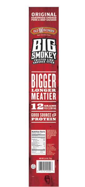 $1.00 for Old Wisconsin Big Smokey Twisted Link Sausage Stick. Offer available at multiple stores.