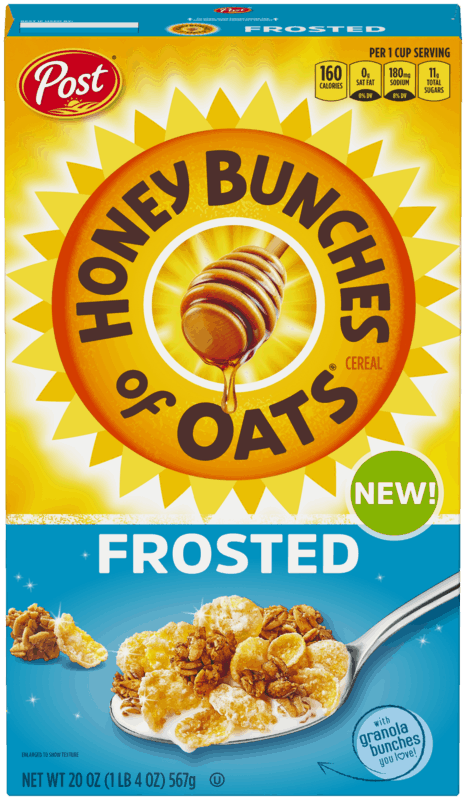 $1.00 for Post Honey Bunches of Oats Frosted. Offer available at multiple stores.