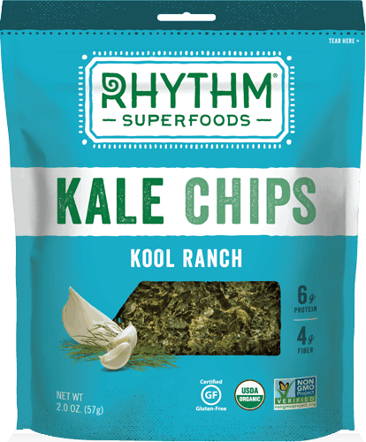 $1.00 for Rhythm Superfoods® Kale Chips. Offer available at multiple stores.