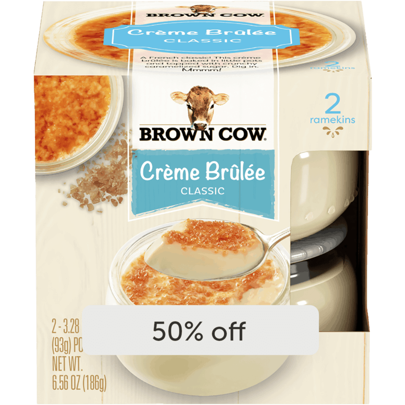 $2.25 for Brown Cow Desserts. Offer available at multiple stores.