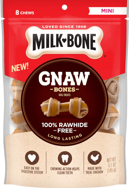 $1.00 for Milk-Bone® GnawBones™ Rawhide Free Treats. Offer available at multiple stores.