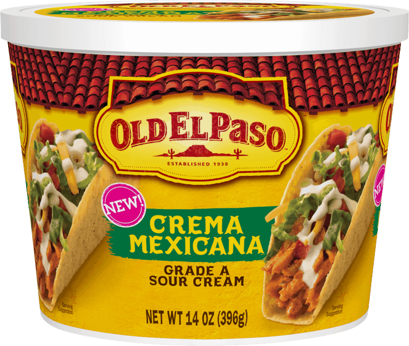 $0.50 for Old El Paso Crema Mexicana Sour Cream. Offer available at multiple stores.