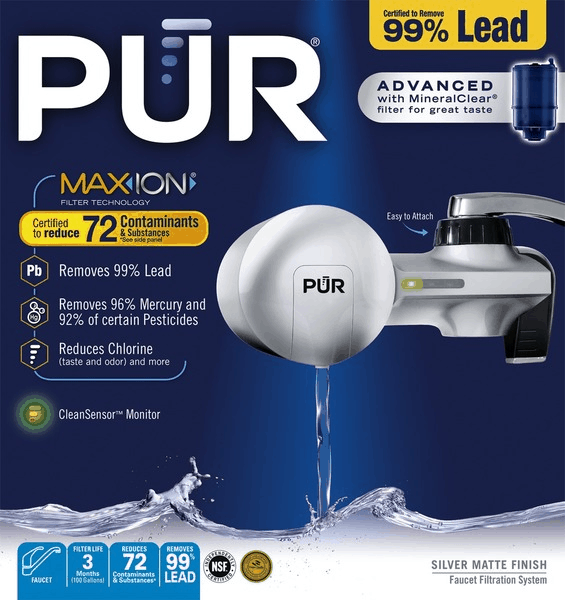 $5.00 for PUR® Advanced Faucet Filtration System. Offer available at Walmart.