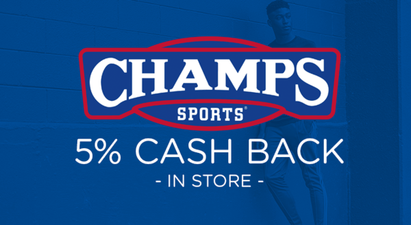 $0.00 for Champs Sports. Offer available at Champs Sports.