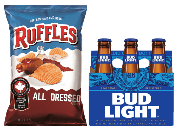 $1.00 for Ruffles&reg; Potato Chips. Offer available at multiple stores.