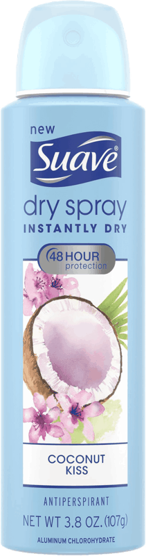 $1.25 for Suave Dry Spray Antiperspirant Deodorant. Offer available at multiple stores.