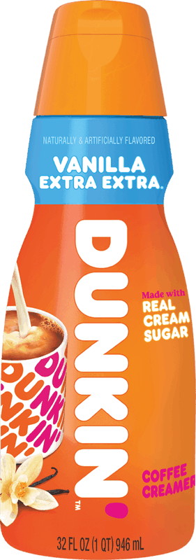 $1.00 for Dunkin’ Vanilla Extra Extra® Coffee Creamer. Offer available at multiple stores.