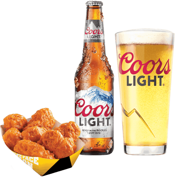 $4.00 for Coors Light® and Any Food Item. Offer available at Buffalo Wild Wings, Any Restaurant, Any Bar.