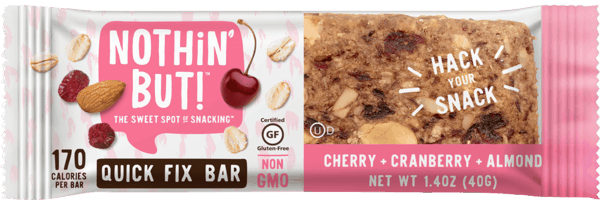 $0.50 for Nothin' But™ Quick Fix Bars. Offer available at Martin&#39;s (IN, MI), Natural Grocers, Shaw&#39;s.