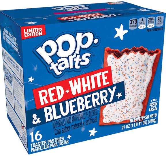 $2.00 for Red, White & Blueberry Pop-Tarts. Offer available at Walmart, Walmart Pickup & Delivery.