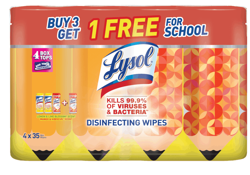 $1.00 for Lysol® Disinfectant Wipes. Offer available at Walmart.