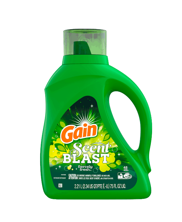 $2.25 for Gain® Scent Blast Liquid Detergent. Offer available at multiple stores.