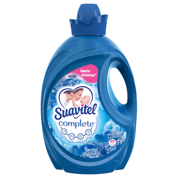 $0.75 for Suavitel® Complete Liquid Fabric Softener. Offer available at Walmart.