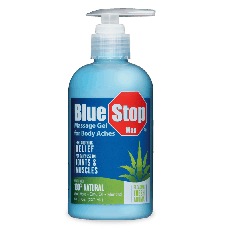 $5.00 for Blue Stop Max® Massage Gel for Body Aches. Offer available at Walmart.