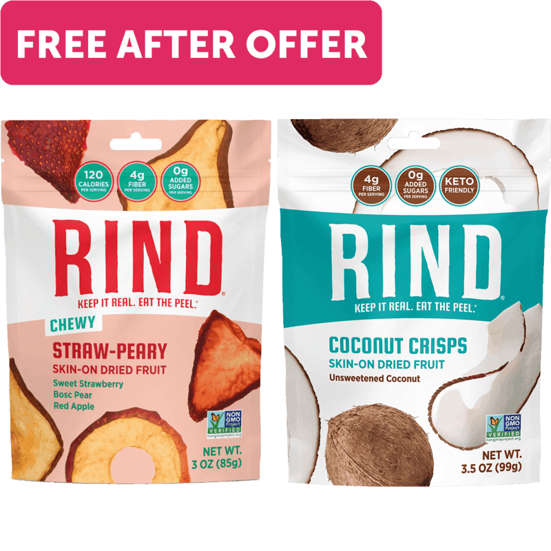 $4.99 for RIND Dried Fruit Snacks. Offer available at Ralphs.