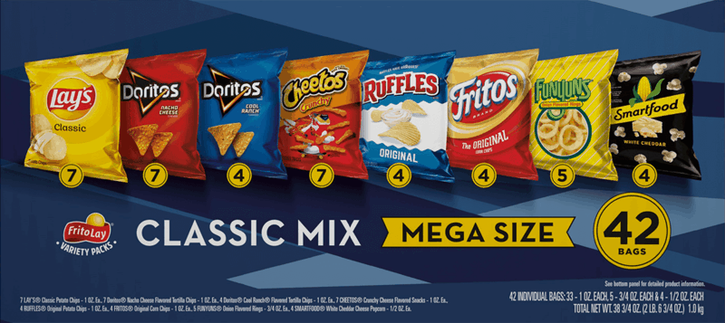 $1.75 for Frito Lay Variety Pack. Offer available at Walmart Pickup & Delivery.