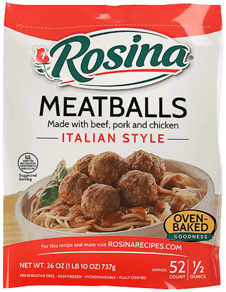 $0.50 for Rosina® Classic Meatballs. Offer available at Walmart.