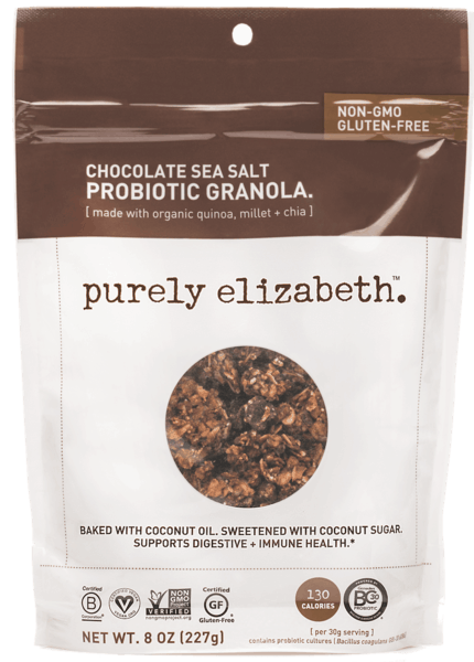 $1.50 for Purely Elizabeth® Chocolate Sea Salt Probiotic Granola. Offer available at Walmart.