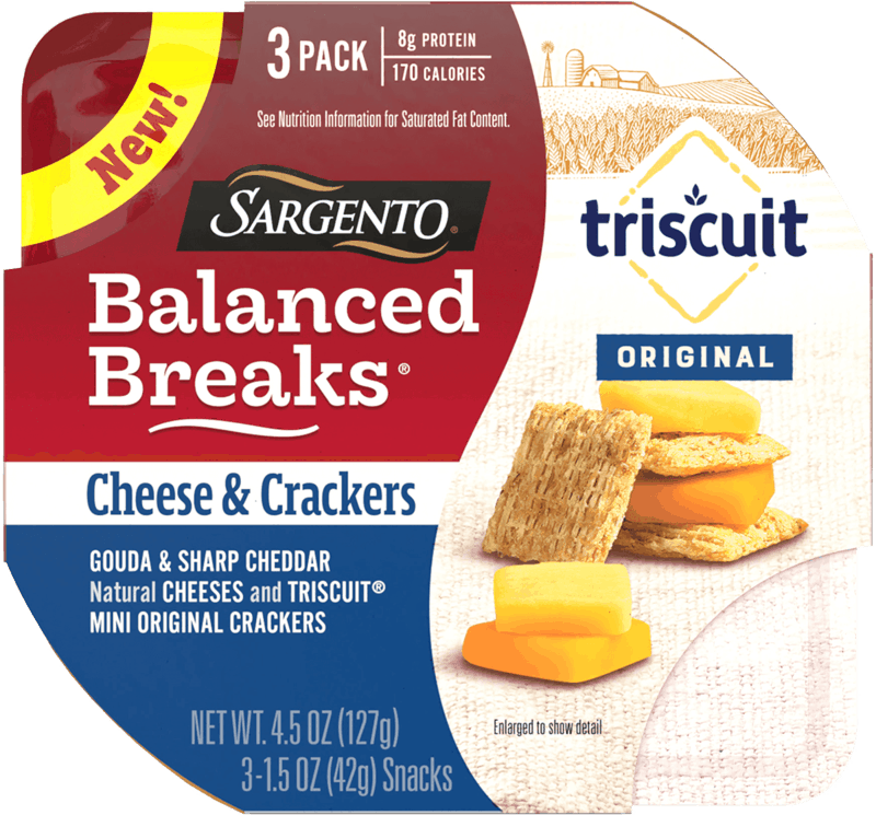 $1.00 for Sargento Balanced Breaks Cheese and Crackers. Offer available at Walmart, Walmart Pickup & Delivery.