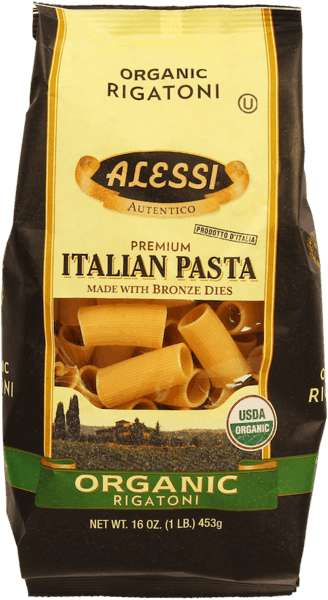 $0.75 for Alessi Organic Rigatoni. Offer available at multiple stores.