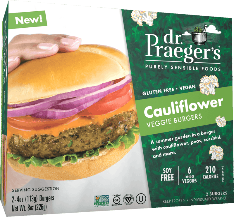 $0.50 for Dr. Praeger's Cauliflower Veggie Burger. Offer available at multiple stores.