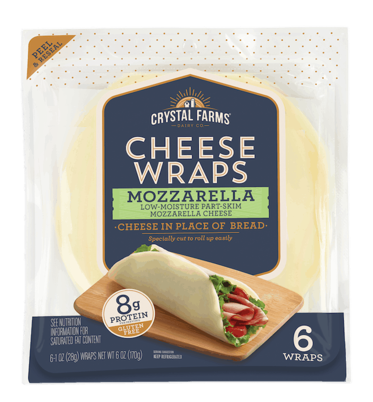 $1.00 for Crystal Farms Cheese Wraps. Offer available at multiple stores.