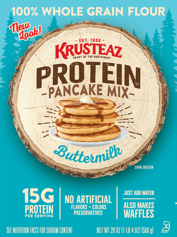 $1.25 for Krusteaz® Protein Pancake and Waffle Mixes. Offer available at multiple stores.