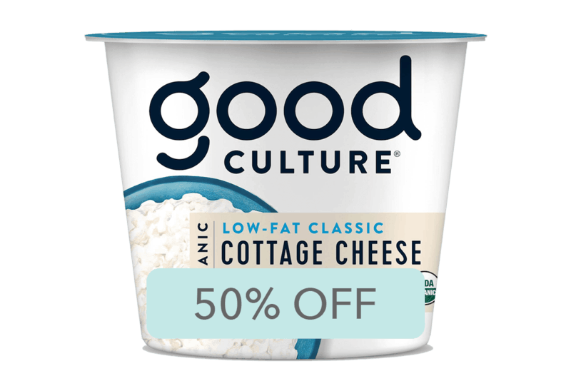 $0.75 for Good Culture Organic Cottage Cheese. Offer available at Whole Foods Market®.