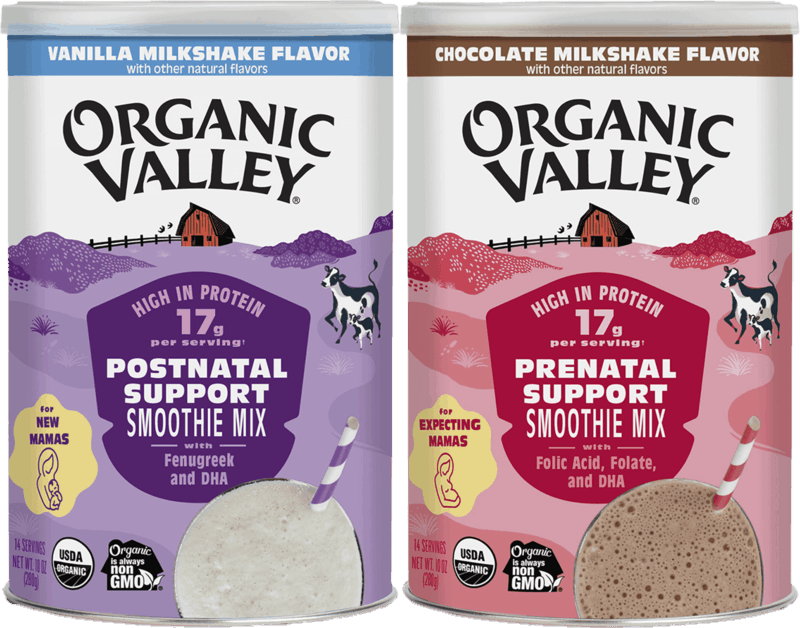 $5.00 for Organic Valley Prenatal or Postnatal Support Smoothie Mix. Offer available at Walmart, Walmart Online.