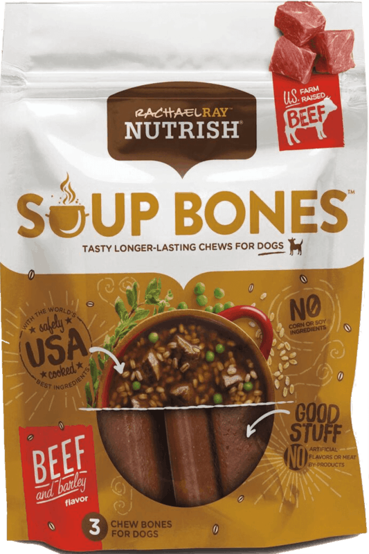 $0.75 for Rachael Ray™ Nutrish® Soup Bones™ Dog Treats. Offer available at multiple stores.