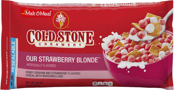 $0.50 for Malt-O-Meal® Cold Stone Creamery™ Our Strawberry Blonde™. Offer available at WinCo Foods.