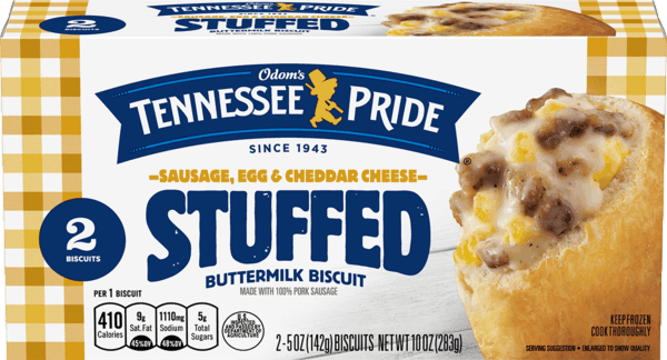 $0.75 for Odom's Tennessee Pride® Stuffed Biscuits. Offer available at Walmart.