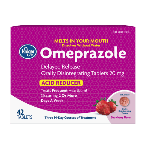 $3.00 for Kroger® Omeprazole Acid Reducer Orally Disintegrating Tablets. Offer available at Kroger.