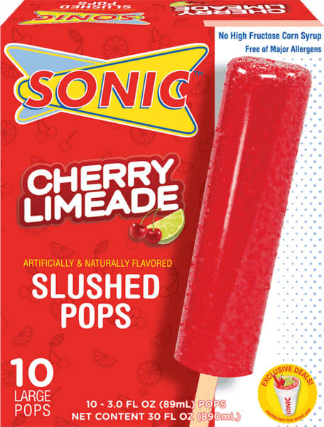 $0.50 for Sonic™ Slushed Pops. Offer available at Walmart, Ingles, H-E-B, Brookshire Brothers.