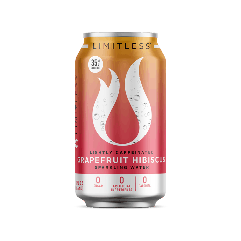 $0.50 for LIMITLESS® Lightly Caffeinated Sparkling Water Single Can. Offer available at Hy-Vee.