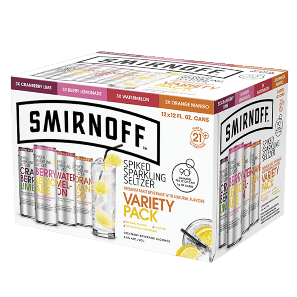 $5.00 for SMIRNOFF Spiked Sparkling Seltzer Malt Beverages. Offer available at multiple stores.