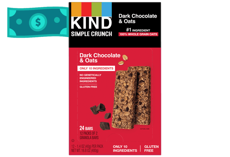 $0.50 for KIND Simple Crunch. Offer available at multiple stores.