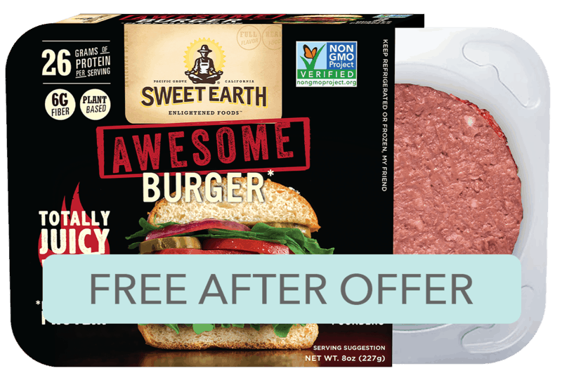 $5.99 for Sweet Earth Awesome Burger. Offer available at multiple stores.