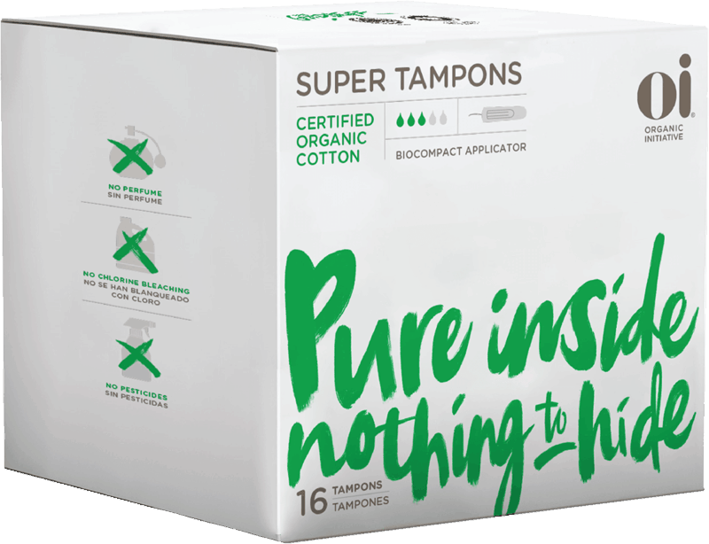 $1.50 for Organic Initiative® Oi Organic Cotton Tampons. Offer available at multiple stores.